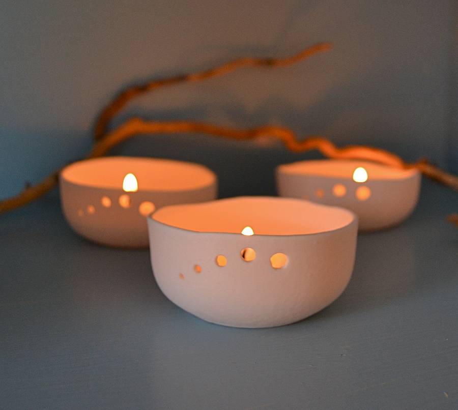 Handmade Ceramic Tea Light Holder By CARYS BOYLE CERAMICS